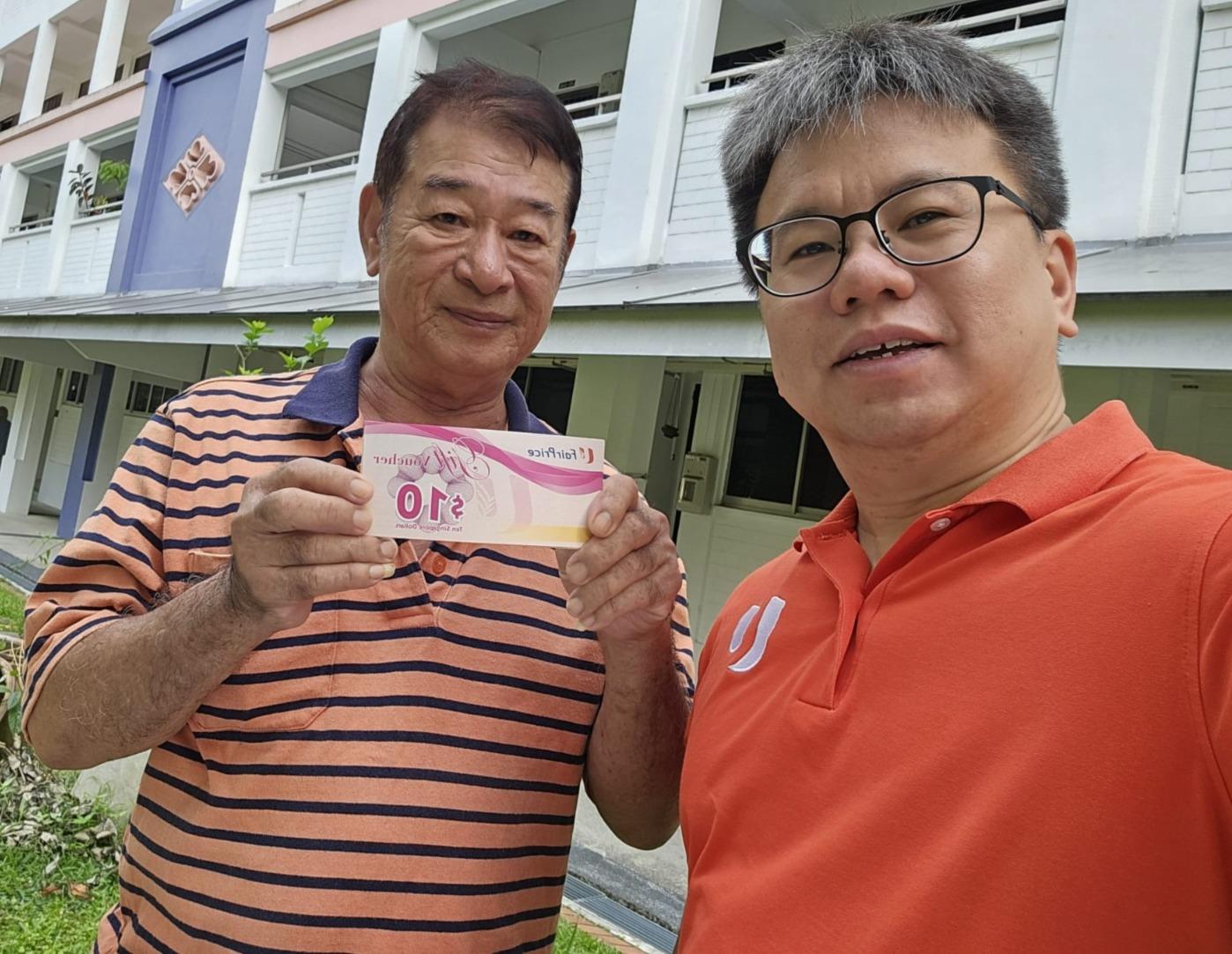 <p>Mr. Ho expressed his heartfelt appreciation for NDCA’s support during this difficult period, especially for the $250 NTUC FairPrice vouchers that are providing crucial assistance while he awaits the outcome of his Work Injury Compensation claim.</p>Mr. Ho